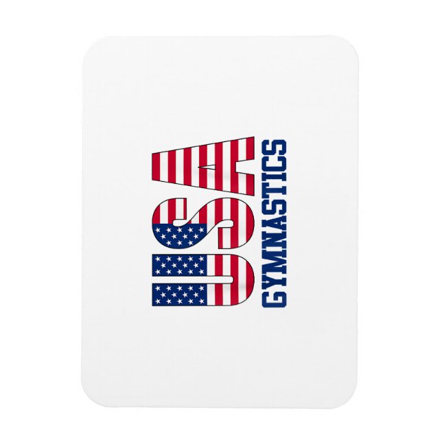 Íman EUA com American Flag Gymnastics Sports (Vertical)