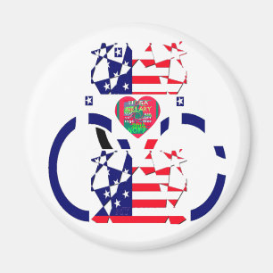 Íman EUA Esperam Belo Design de Bandeira Nacional