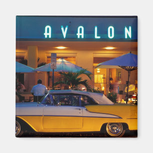 Íman EUA, FL, Miami, South Beach à noite.