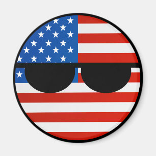 Íman EUA Geeky de tensão engraçados Countryball