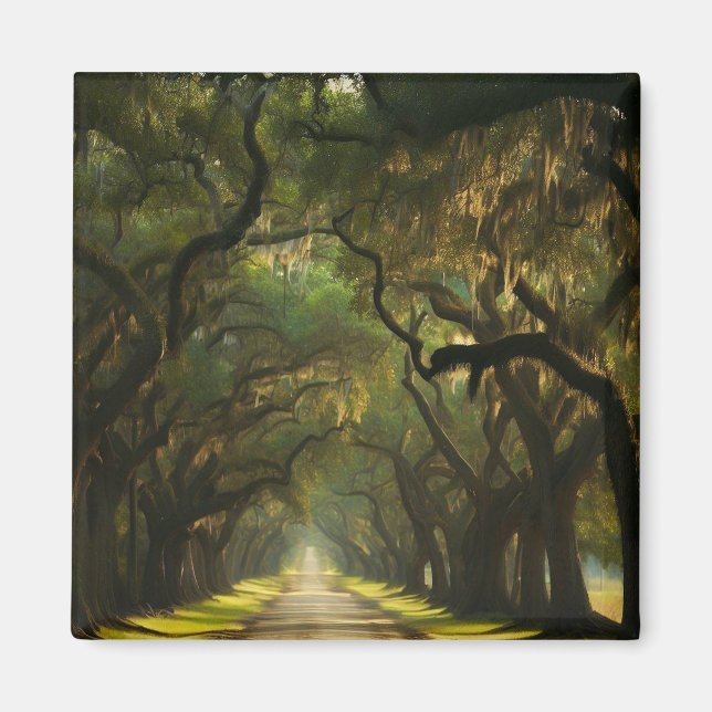 Íman EUA, Geórgia, Savannah, uma unidade de carvalho (Frente)