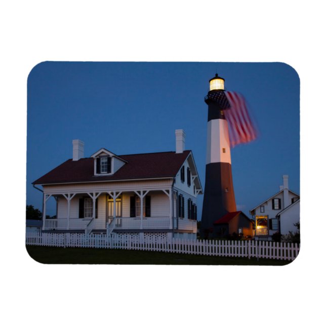 Íman EUA, Geórgia, Tybee Island, Bandeira Hasteada (Horizontal)