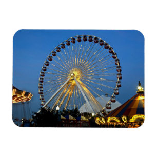 Íman EUA, Illinois, Chicago, Cityscapes, Lighted