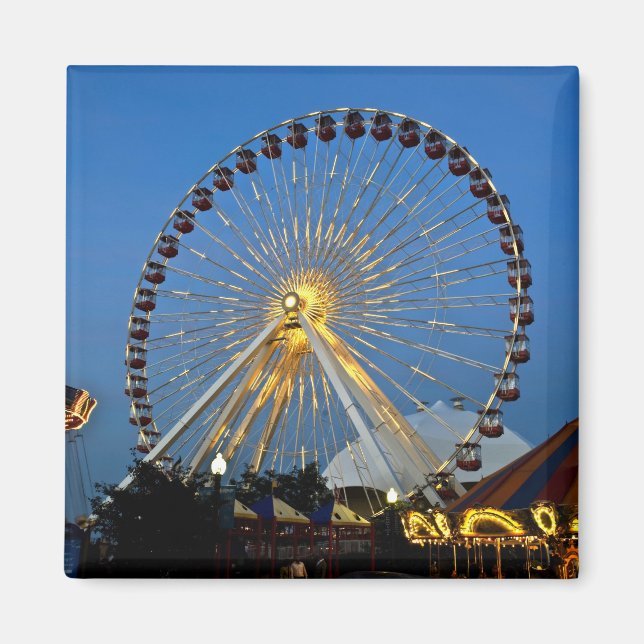 Íman EUA, Illinois, Chicago, Cityscapes, Luz (Frente)