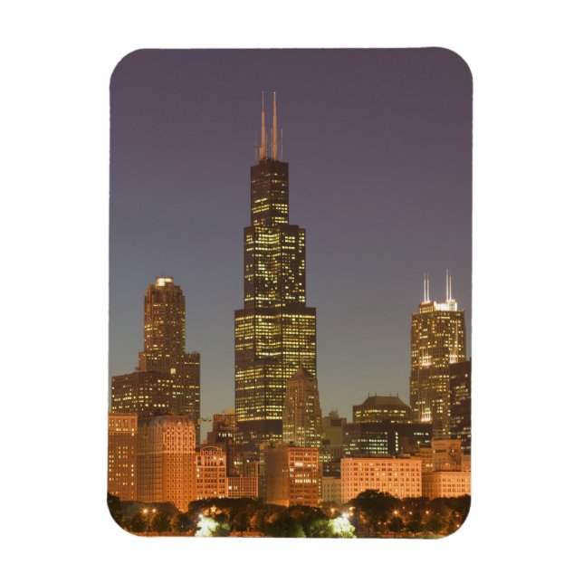 Íman EUA, Illinois, Chicago: Paisagem urbana da cidade  (Vertical)