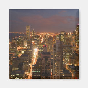 Íman EUA, Illinois, Chicago: Vista da Noite do Loop 2