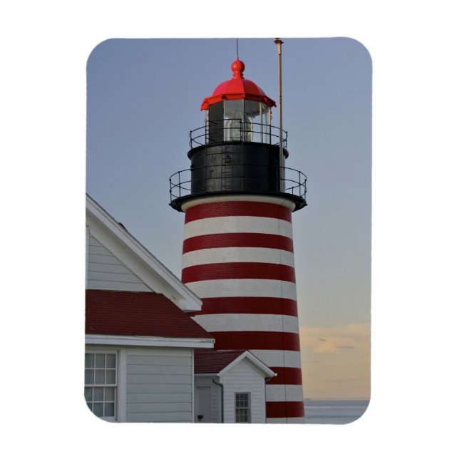 Íman EUA, Maine, Lubec. Farol de Cabeça Oeste, (Vertical)