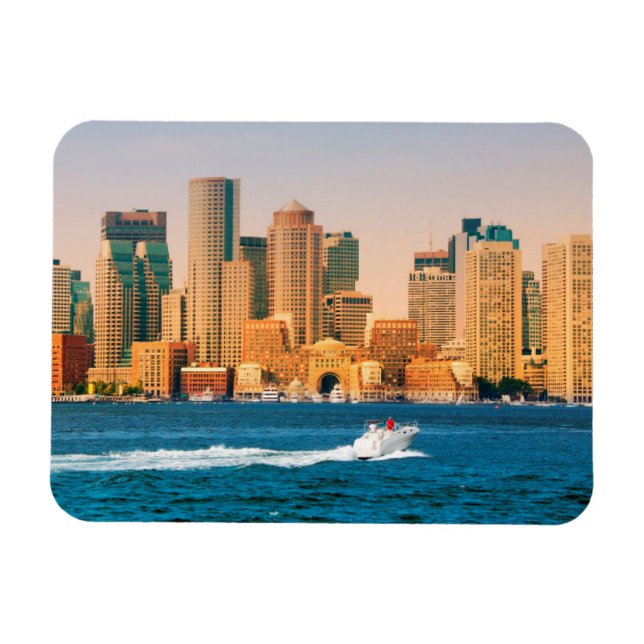 Íman EUA, Massachusetts. Panorama da Orla de Boston (Horizontal)