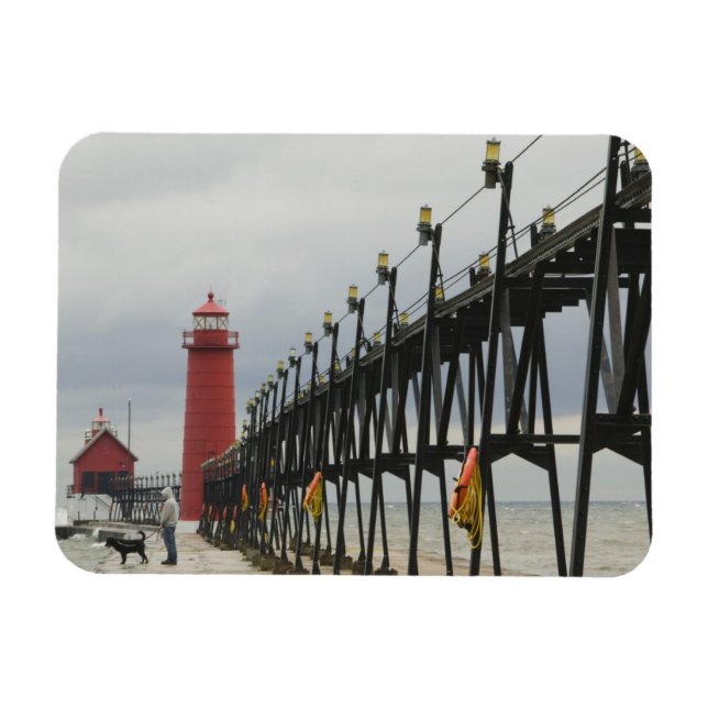 Íman EUA, Michigan, Lake Michigan Shore, Grand Haven: (Horizontal)