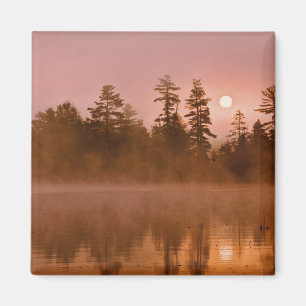 Íman EUA, Nova York, Parque Adirondack. Nascer do sol e