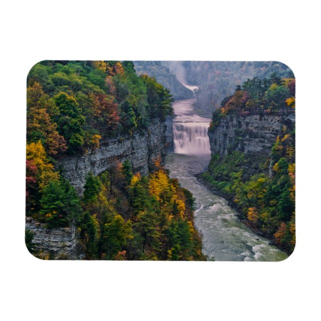 Íman EUA, Nova York, Parque Estadual Letchworth. Rio e (Horizontal)