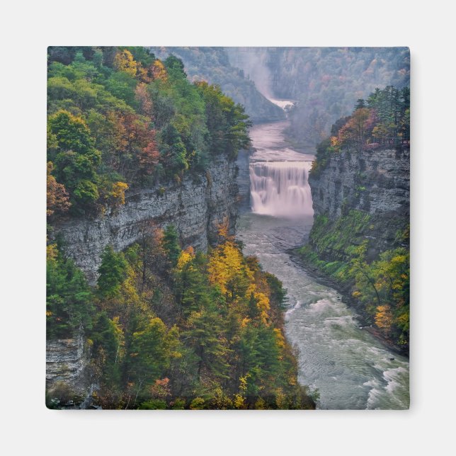 Íman EUA, Nova York, Parque Estadual Letchworth. Rio e (Frente)