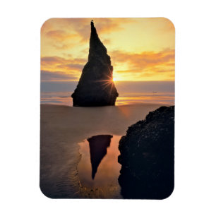 Íman EUA, Oregon. Formação Rochosa ao Pôr do Sol