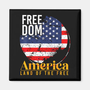 Íman Eua patriótico - bandeira americana liberdade - or