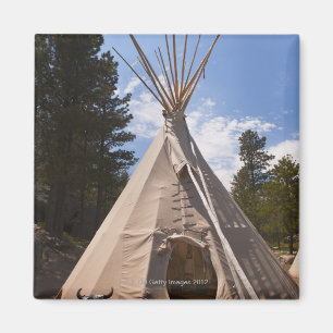 Íman EUA, South Dakota, teepee indiano tradicional