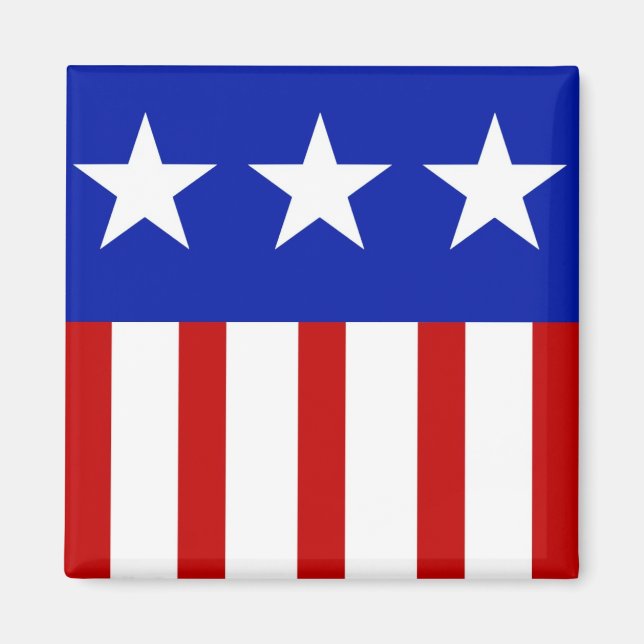 Íman EUA-Três Estrelas - Bandeira Americana (Frente)