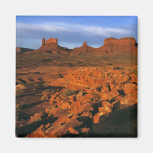 Íman EUA, Utah, Monument Valley. Luz do pôr do sol
