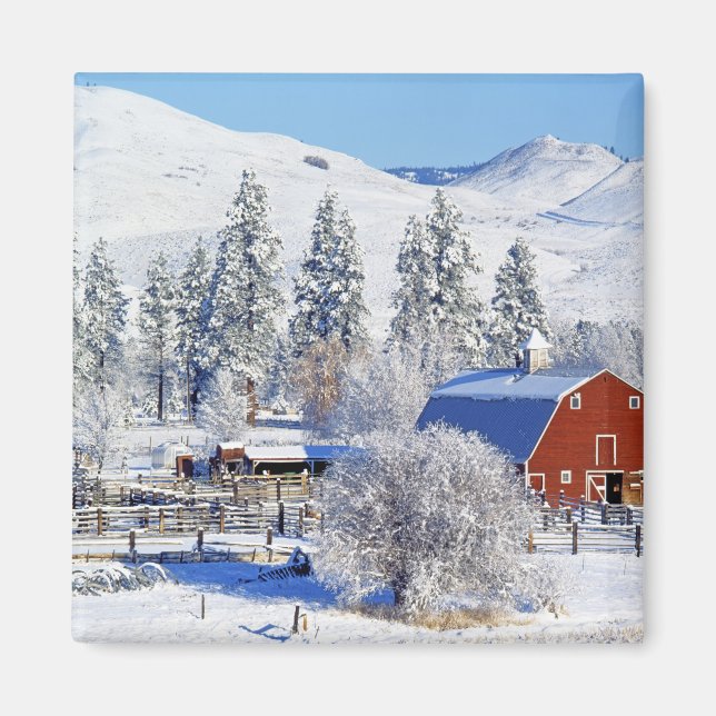 Íman EUA, Washington, Methow Valley, Celeiros em (Frente)