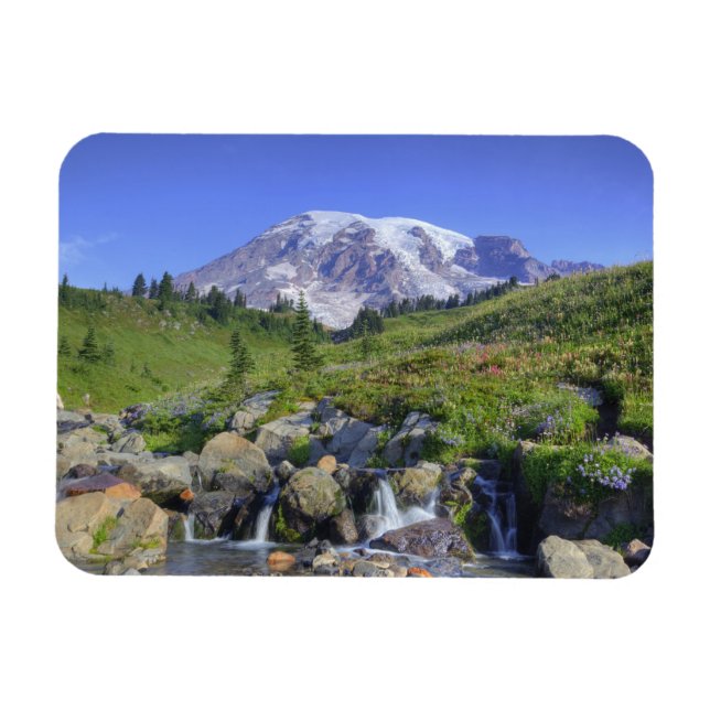 Íman EUA, Washington, Mt. Rainier NP, Mt. Rainier e 2 (Horizontal)