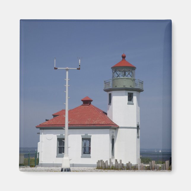 Íman EUA, Washington, Seattle, Alki Point Lighthouse, (Frente)