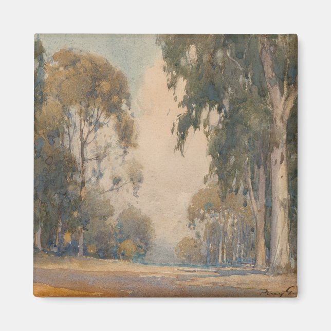 Íman Eucalipto (1922) – Delicada Aquarela Botânica (Frente)