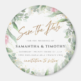 Íman Eucalipto e Imã salve a data Floral Rosa