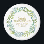 Íman Eucalyptus Watercolor Verde Imagem personalizada<br><div class="desc">Um magnata chá de fraldas de ferro verde de eucalipto. Um presente divertido para seus convidados de chá de fraldas! Projetado para você pelo Blackberry Boulevard.</div>