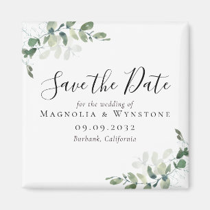 Íman Eucalyptus Wedding Save The Date Square