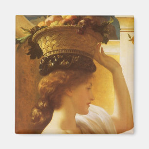 Íman Eucharis - Menina com uma Cesta de Frutas de Leigh