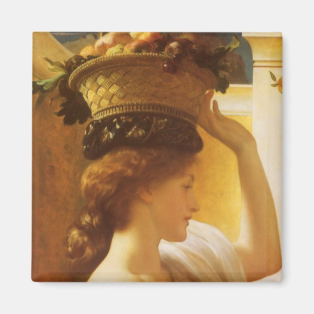 Íman Eucharis - Menina com uma Cesta de Frutas de Leigh (Frente)