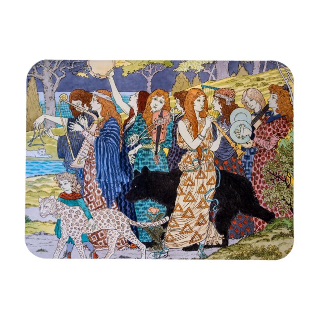 Íman Eugene Grasset - Painel Decorativo Harmonia (Horizontal)
