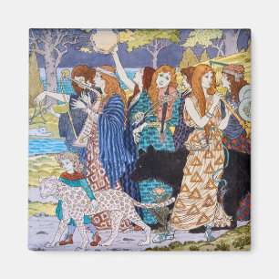 Íman Eugene Grasset - Painel Decorativo Harmonia
