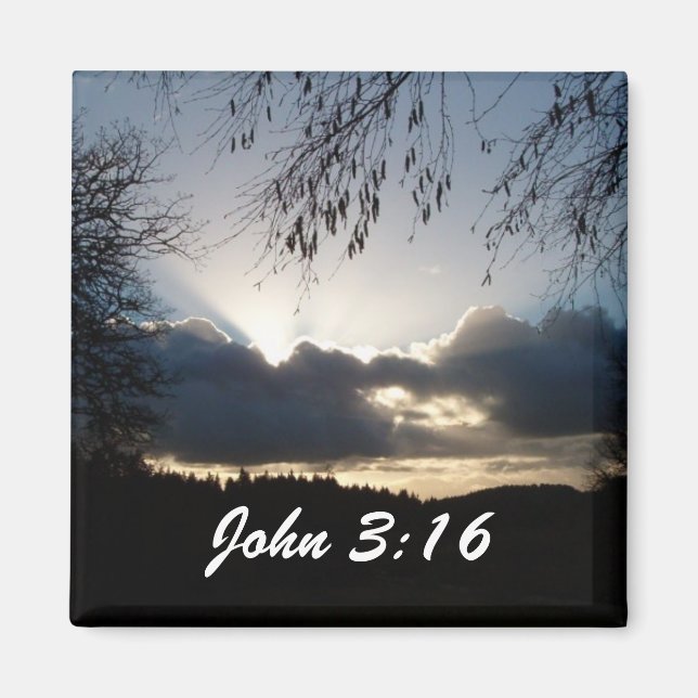 Íman Eugene, OR... John 3:16 (Frente)