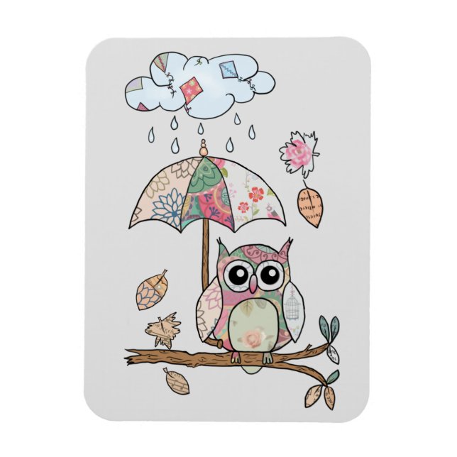 Íman Eule im Regen (Vertical)