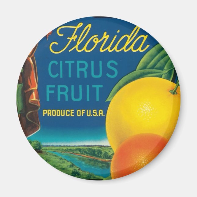 Íman Eureka Florida Citrus Fruta (Frente)
