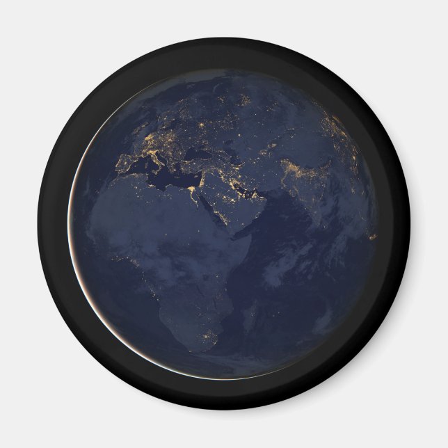 Íman Europa, África e Médio Oriente Luzes À Noite (Frente)