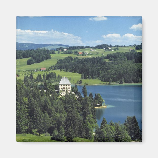 Íman Europa, Áustria, Fuschl. Castelo Schloss Fuschl (Frente)