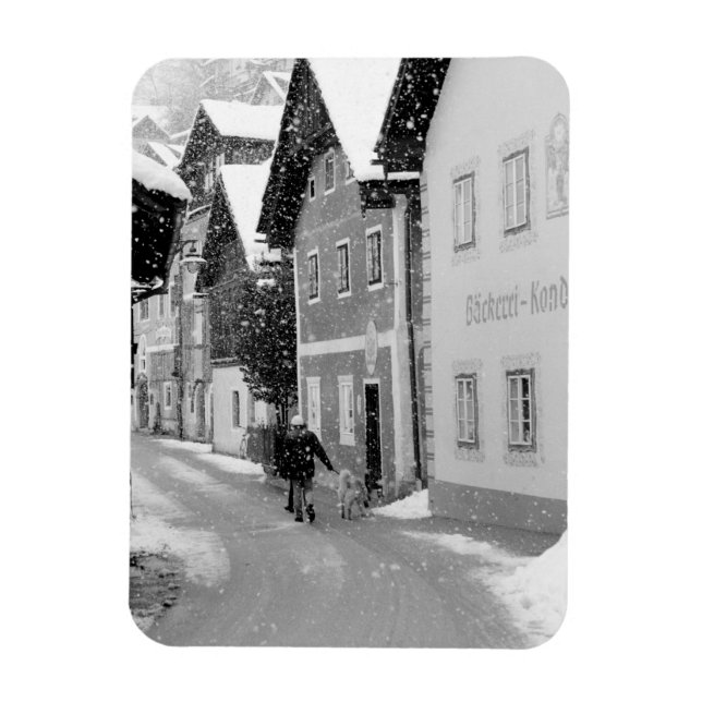 Íman Europa, Áustria, Hallstat. Rua nevada (Vertical)
