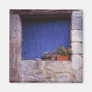 Íman Europa, França, Cereste. Uma porta azul adiciona c