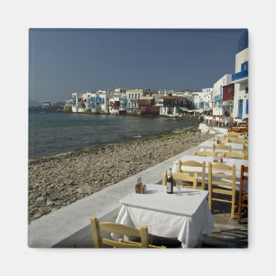 Íman Europa, Grécia, Mykonos. Vistas da beira-mar
