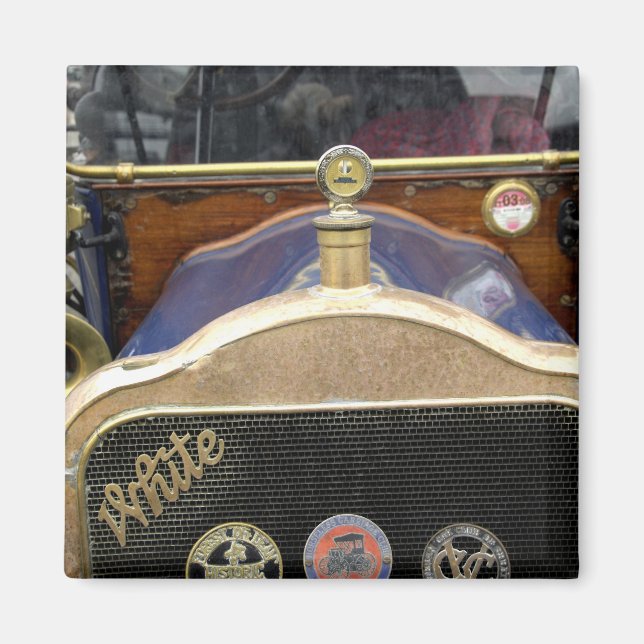 Íman Europa, Irlanda, Dublin. Vintage auto, Branco 2 (Frente)