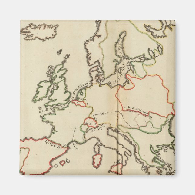 Íman Europa, Montanhas e Rios (Frente)