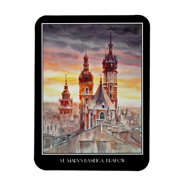 Íman EVE Painted Krakow, Cidade Polônia (Vertical)