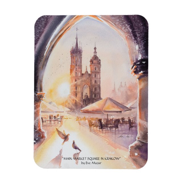 Íman EVE Painted Krakow Old Town (Vertical)