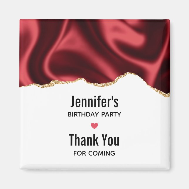 Íman Evento de Design Abstrato de Satin de Wavy Glam Ve (Frente)