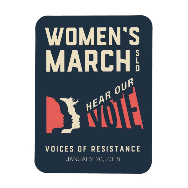Íman Evento SLO de Janeiro de Marcha das Mulheres (Vertical)