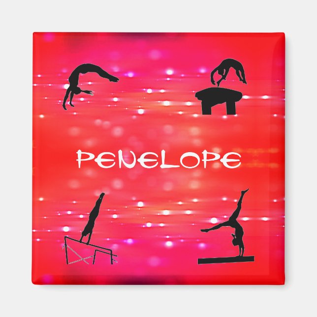 Íman Eventos de ginástica Meninas Personalizadas (Frente)