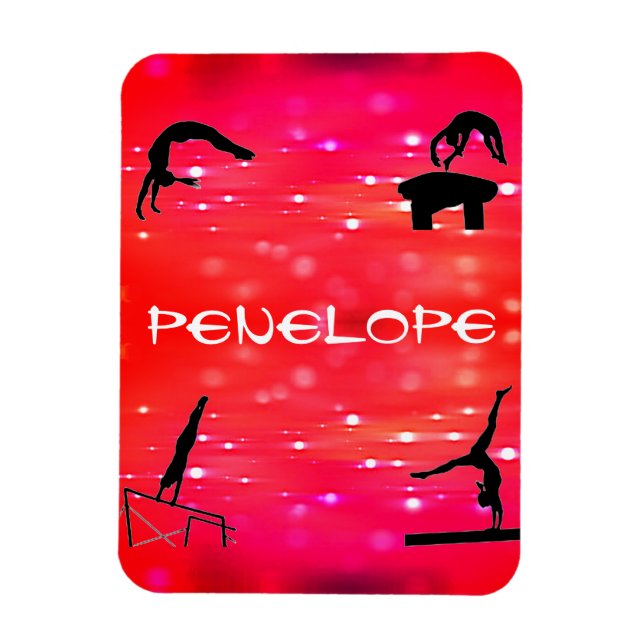Íman Eventos de ginástica Meninas Personalizadas (Vertical)