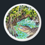 Íman Everglades National Park Watercolor<br><div class="desc">Veja esta ilustração maravilhosa de aquarela do Parque Nacional Everglades e prepare-se para algumas aventuras! Veja meu compro por mais designs também!</div>