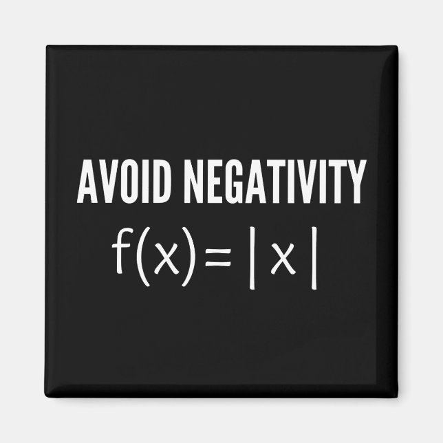 Íman evitar equação matemática negativa (Frente)